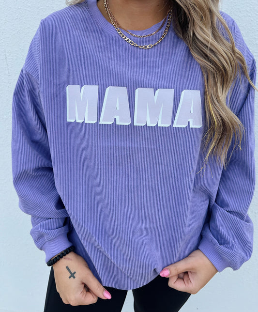 Mama Corded Crewneck