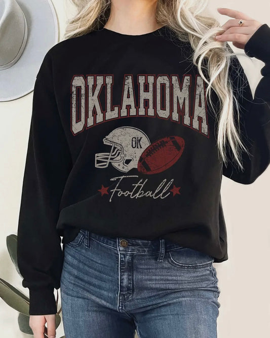 Oklahoma Football Sweatshirt- BLACK