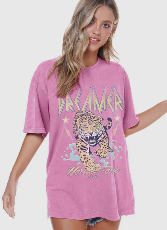 Dreamer Graphic Tee- PINK