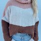 Think Fall Color Block Sweater