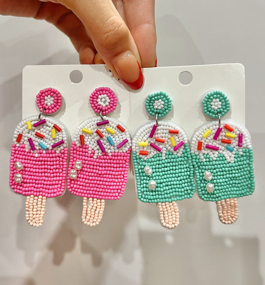 Popsicle Beaded Earrings