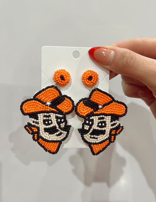 Pistol Pete Beaded Earrings