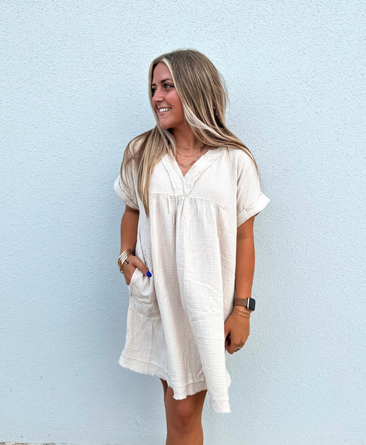 Beach Escape Dress- SAND