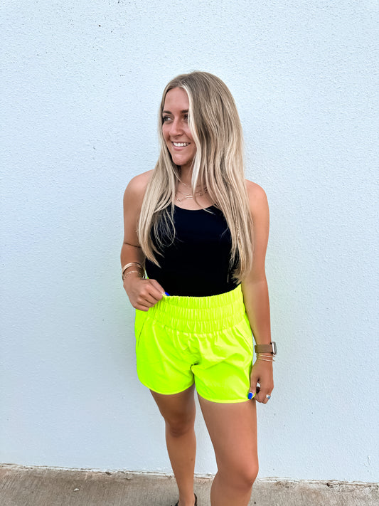 Cool Breeze Shorts- HIGHLIGHTER YELLOW